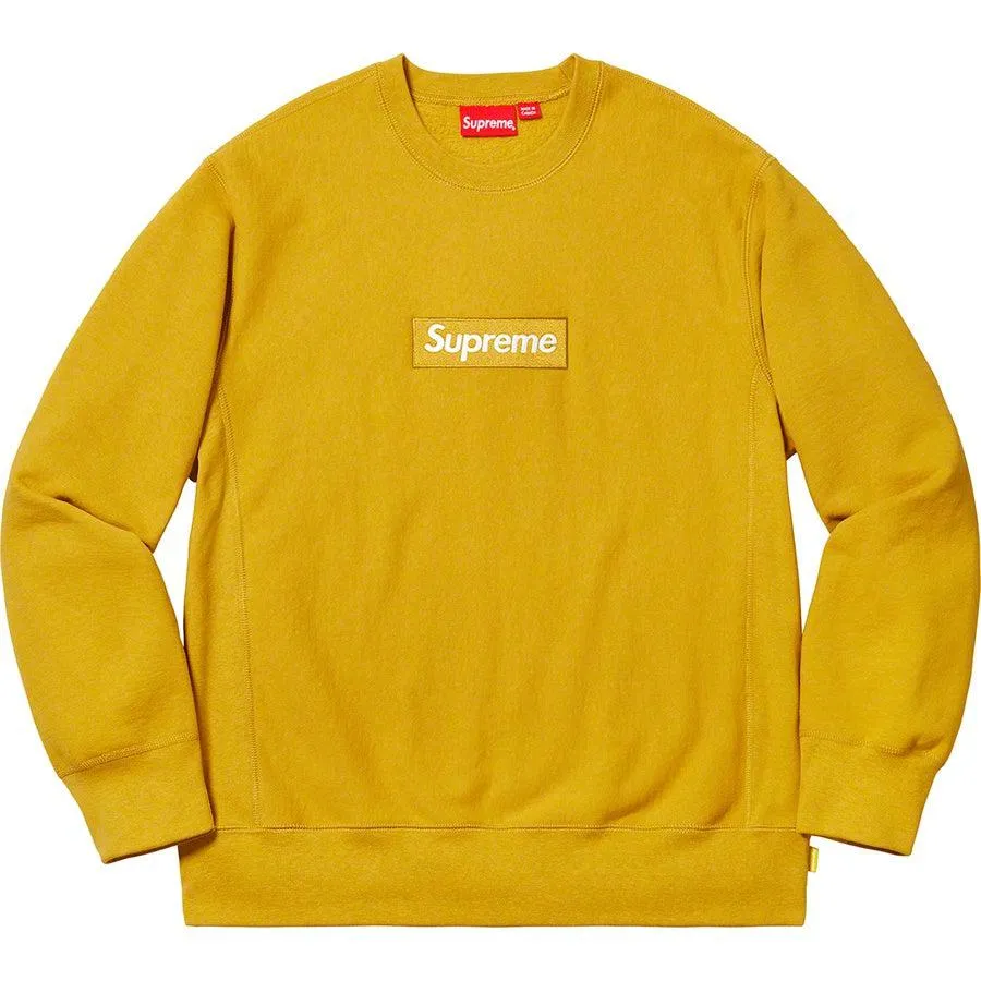 Supreme Box Logo Crewneck FW18 (Mustard)