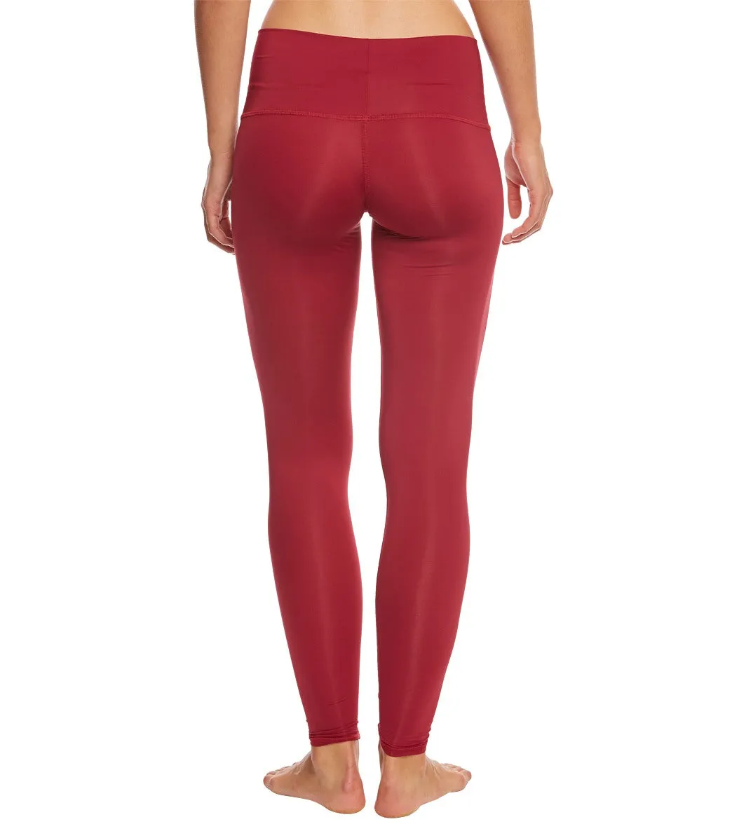 Teeki Solid Burgundy Hot Pant Leggings