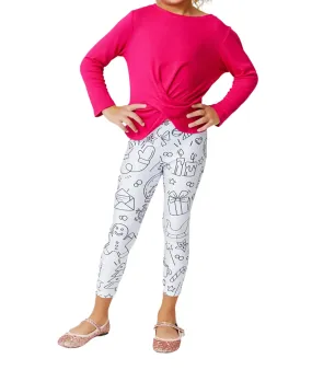 Terez Girl Christmas Coloring Leggings