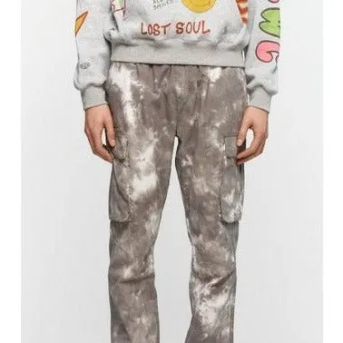 TIE DYE CARGO CAMO PANTS