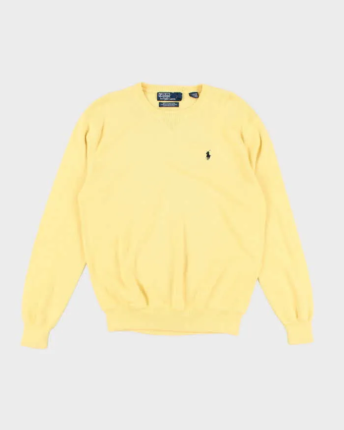 Vintage 90s Polo by Ralph Lauren Yellow Light Sweatshirt - M