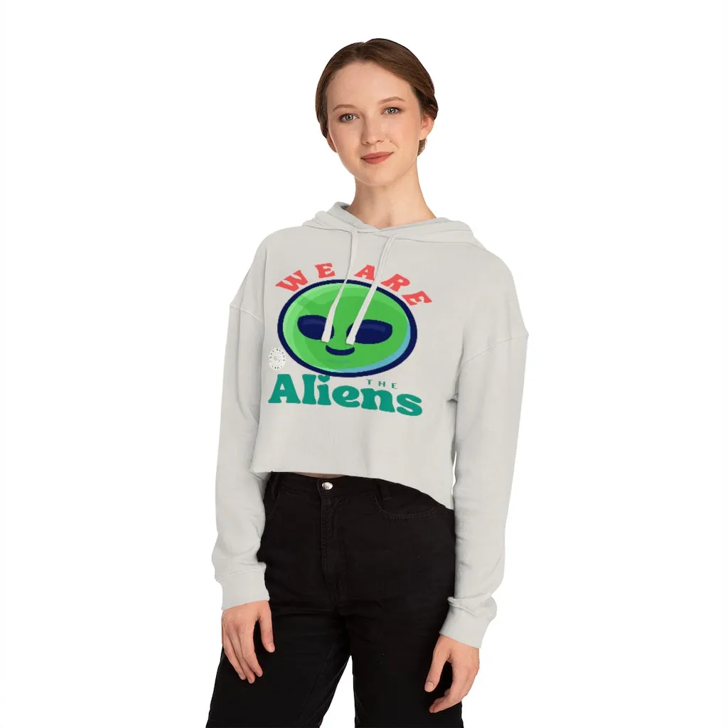 We Are The Aliens Cropped Hoodie