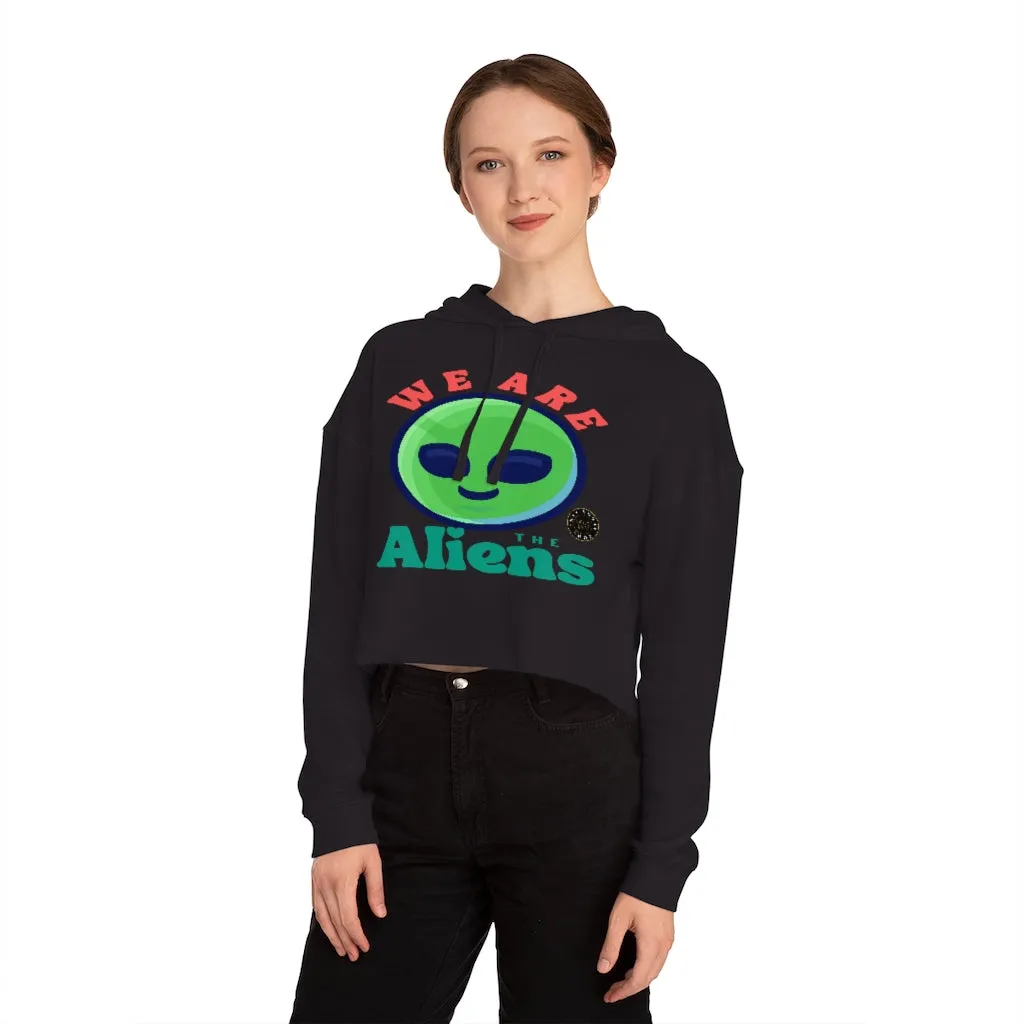 We Are The Aliens Cropped Hoodie