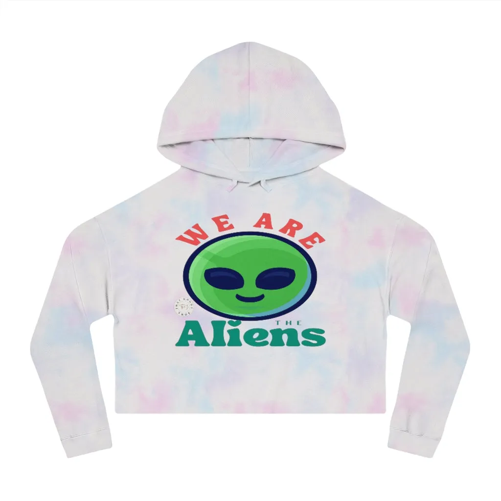 We Are The Aliens Cropped Hoodie