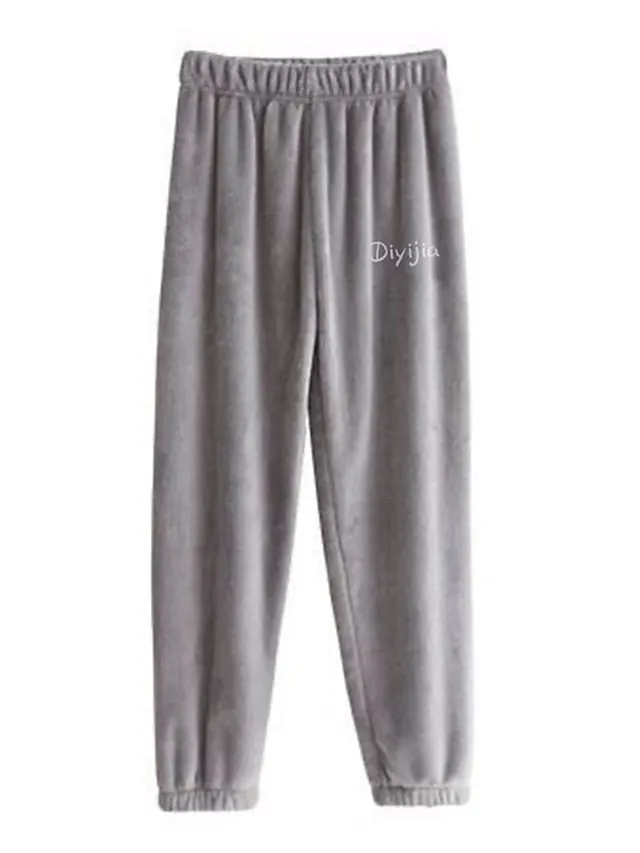 Women's Coral Fleece Lounge Pants in Soft Plush Fabric