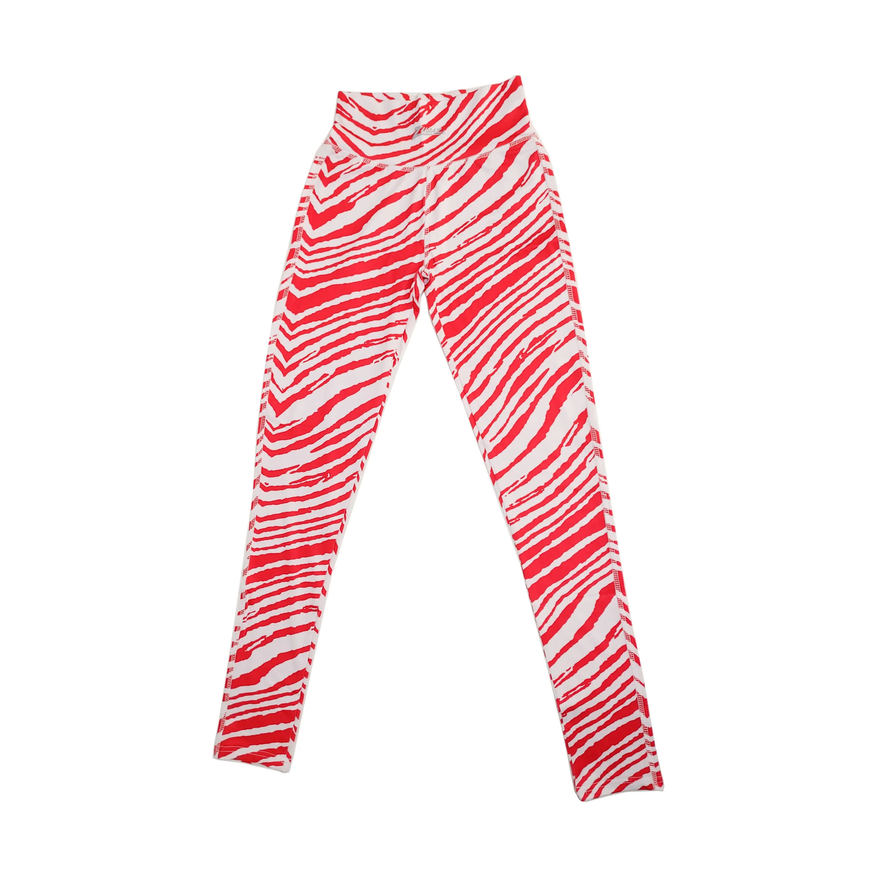 Women's Red and White Zubaz Leggings