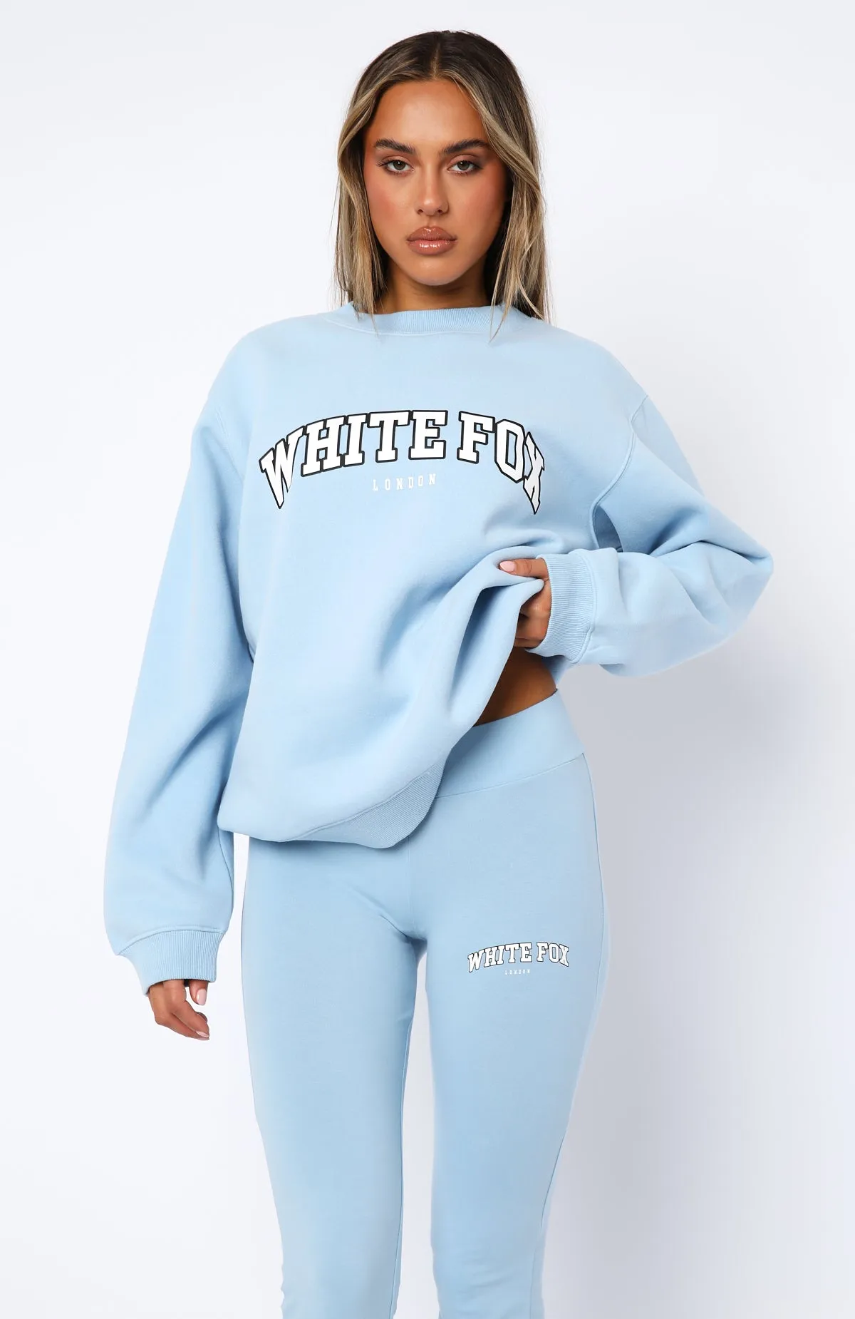 You're Worth It Oversized Sweater Blue